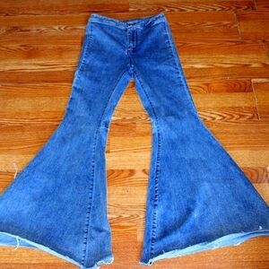 Flare Jeans Before You High Rise S THRASHED- Size Small Boho